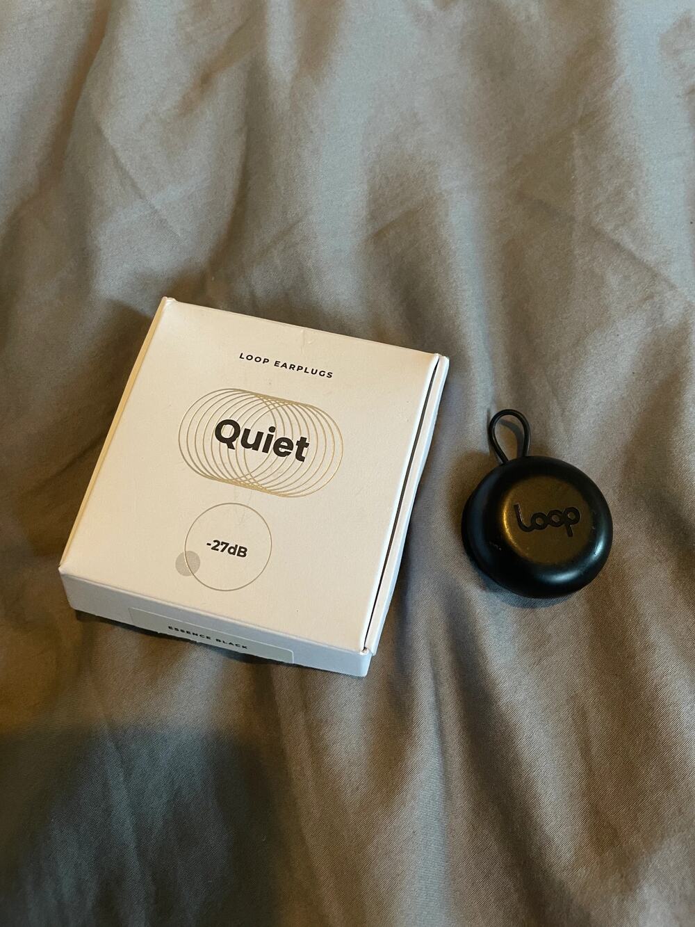 Loop Black Noise Reduction Earplugs with Case & Multiple Tips